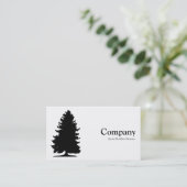 Carte De Visite Arbre du sapin - Blanc (Debout devant)