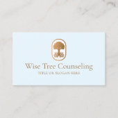 Carte De Visite Arbre élégant avec racines (Devant)