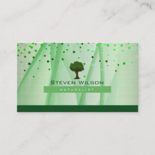 Carte De Visite Arbre élégant vert Nature Linge Jardin Paysage