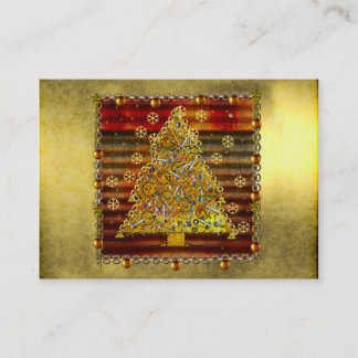 Carte De Visite Arbre en métal de Noël