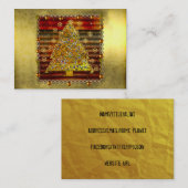 Carte De Visite Arbre en métal de Noël (Devant / Derrière)