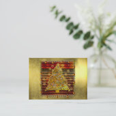 Carte De Visite Arbre en métal de Noël (Debout devant)