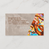 Carte De Visite Arbre en mosaïque Abstrait coloré (Dos)