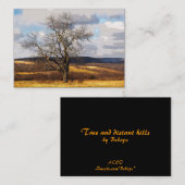 Carte De Visite Arbre et ATC éloigné de collines (Devant / Derrière)