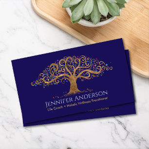 Carte De Visite Arbre Fantaisiste de Vie Coach Bien-être Holistiqu