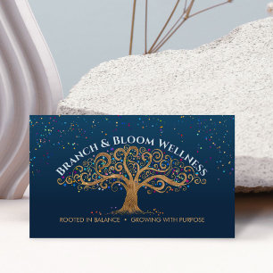 Carte De Visite Arbre Fantaisiste de Vie Coach Bien-être Holistiqu