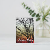 Carte De Visite arbre fantôme de fête d'automne (Debout devant)