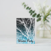 Carte De Visite arbre fantôme de fête d'hiver (Debout devant)