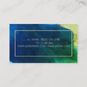 Carte De Visite Arbre femmes Silhouette, Pinceau vert (Dos)