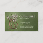 Carte De Visite Arbre Fleur Magnolia Yin Yang (Devant)