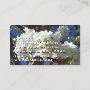 Carte De Visite Arbre Fleurissant aux Fleurs Blanches II Printemps