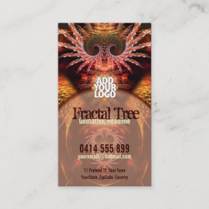 Carte De Visite Arbre fractal Visionnaire Nouvel Âge avec logo ent