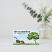 Carte De Visite Arbre | Herbe | tondeuse à gazon (Debout devant)