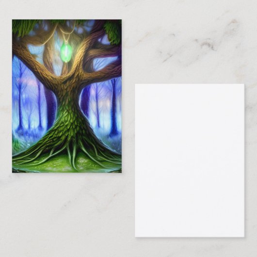 Carte De Visite Arbre Imaginaire (Devant / Derrière)