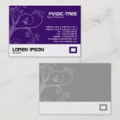 Carte De Visite Arbre magique - Violet foncé (330066) (Devant / Derrière)