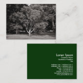 Carte De Visite Arbre Magnolia - BW chaud (Devant / Derrière)