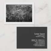 Carte De Visite Arbre Magnolia en Fleur (Bordé) (Devant / Derrière)