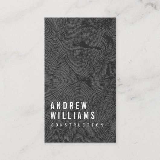 Carte De Visite Arbre moderne Anneaux Construction, Design, Constr (Devant)