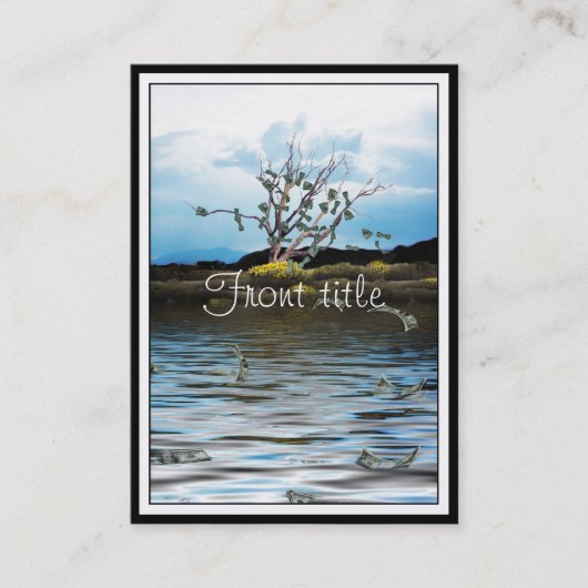 Carte De Visite Arbre monétaire en un jour venteux (Devant)