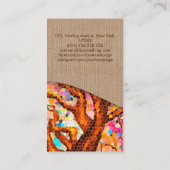 Carte De Visite Arbre mosaïque abstrait coloré (Dos)