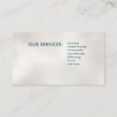 Carte De Visite Arbre mosaïque Art -Turquoise et violette (Dos)