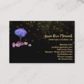 Carte De Visite *~* Arbre Parties scintillant d'or Améthyste Bijou (Dos)