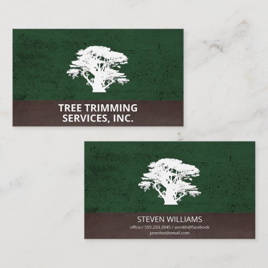 Carte De Visite Arbre | Paysage (Devant / Derrière)