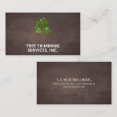 Carte De Visite Arbre | Paysage | Arrière - plan de texture Brown (Devant / Derrière)