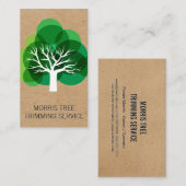Carte De Visite Arbre | Paysage | Gardener (Devant / Derrière)