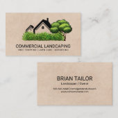 Carte De Visite Arbre | Paysage | Maison (Devant / Derrière)