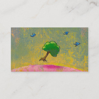 Carte De Visite Arbre plein d'espoir de vol d'art d'amusement