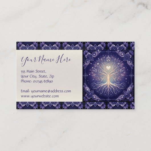Carte De Visite Arbre pourpre (Dos)
