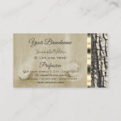 Carte De Visite Arbre rustique Grains Grains Ovale Gold Bordure In (Dos)