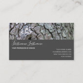 Carte De Visite Arbre rustique surface grise rectangle bandes bu (Dos)
