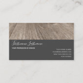 Carte De Visite Arbre rustique surface grise rectangle bandes bu (Dos)