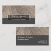 Carte De Visite Arbre rustique surface grise rectangle bandes bu (Devant / Derrière)