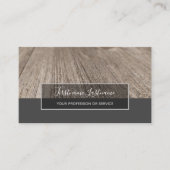 Carte De Visite Arbre rustique surface grise rectangle bandes bu (Devant)