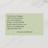 Carte De Visite Arbre Service Arboriste Green Forest Trees (Dos)