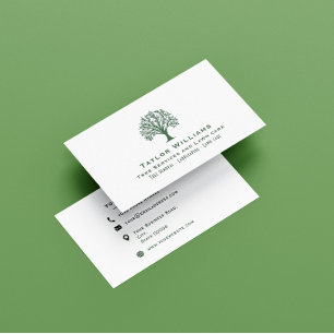 Carte De Visite Arbre Service Landscaping Pelouse Entretien Vert E