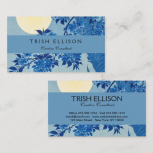 Carte De Visite Arbre sous la lune bleue : nuit de floraison des c
