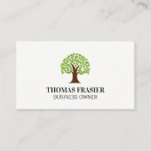 Carte De Visite Arbre stylisé et Feuilles | Paysagère (Devant)