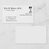 Carte De Visite Arbre tordu de chirurgien orthopédique (Devant / Derrière)
