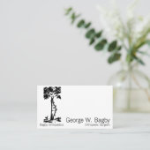 Carte De Visite Arbre tordu de la chirurgie orthopédique (Debout devant)