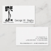 Carte De Visite Arbre tordu de la chirurgie orthopédique (Devant / Derrière)