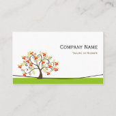 Carte De Visite Arbre tourbillon - Vert Simple Design (Dos)