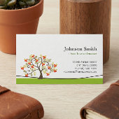 Carte De Visite Arbre tourbillon - Vert Simple Design