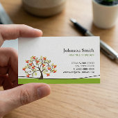 Carte De Visite Arbre tourbillon - Vert Simple Design