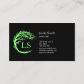 Carte De Visite Arbre Vie Coach Thérapiste Soins de la pelouse Pay (Dos)