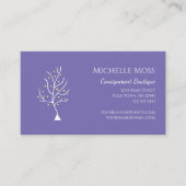 Carte De Visite Arbre Whimsical de la vie Dessin Lavande violet (Devant)