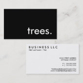 Carte De Visite arbres. (Devant / Derrière)